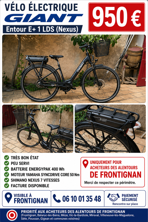A SAISIR VELO ELECTRIQUE Frontignan (34)