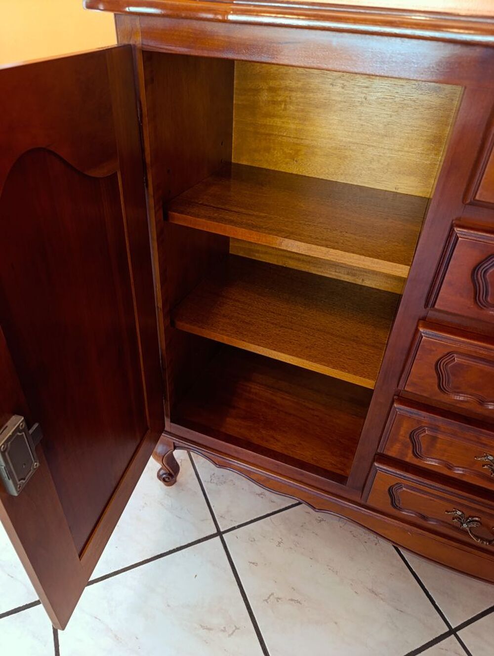 Buffet 2 portes 5 tiroirs merisier massif Meubles