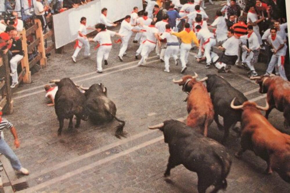 PAYS BASQUE : "PAMPELUNE ENCIERRO " Décoration