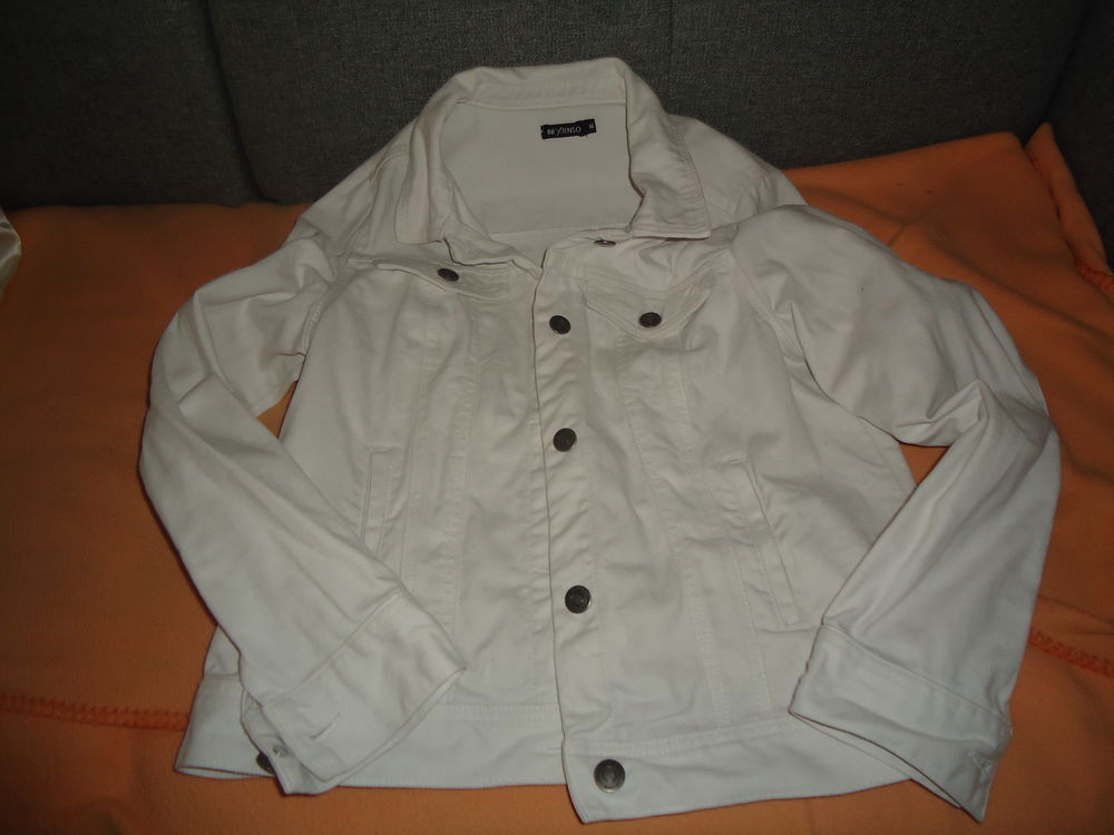 BLOUSON JEAN BLANC Vêtements