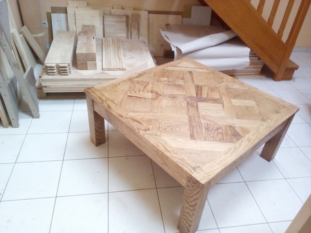 table basse parquet de versailles Meubles