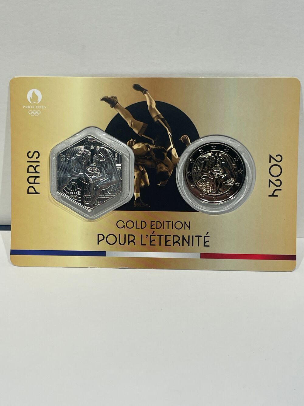 La cartelette JO, 10€ argent et 2€ Hercule- Gold Edition 