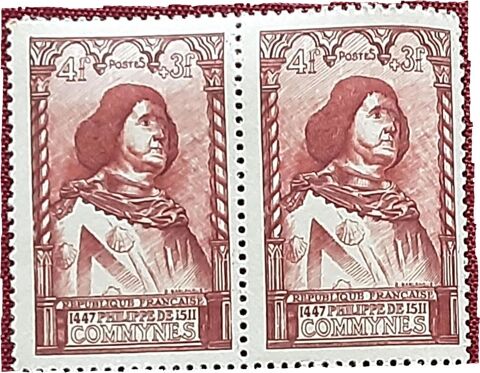 TIMBRE Philippe de COMMYNES 4F+3F 1 ensemble de 2t 0 Pontoise (95)