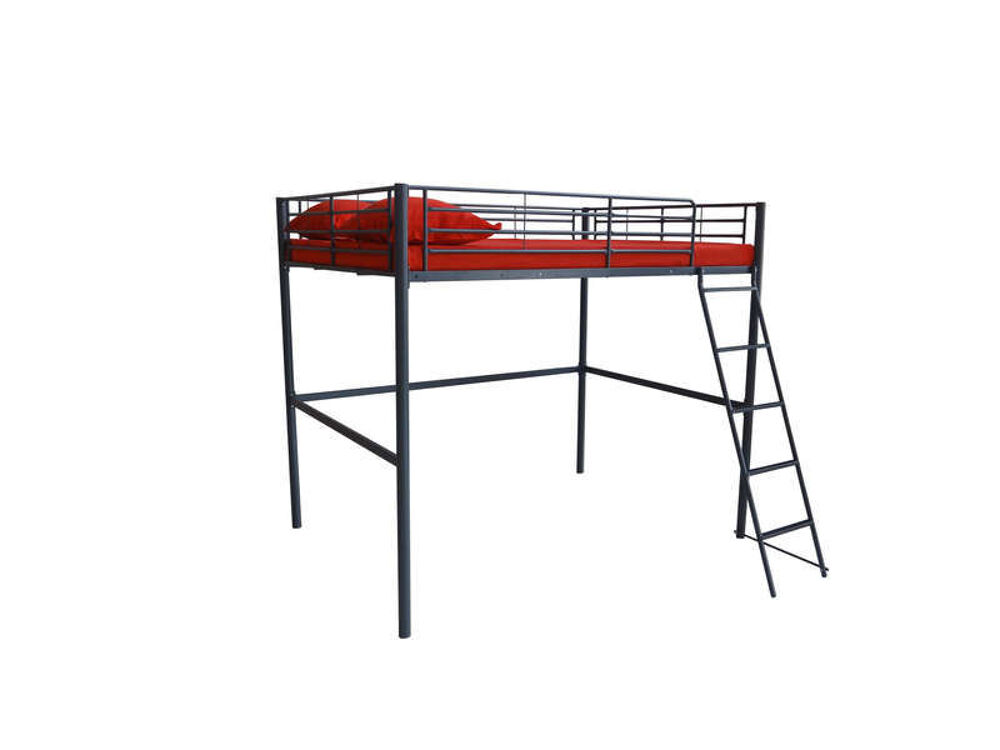 un Lit mezzanine 90x190 cm NEW LINE coloris gris 80e Meubles