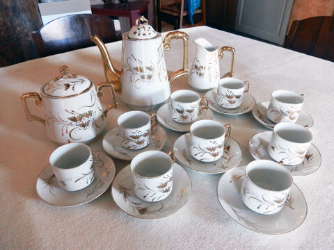 Service à café porcelaine ancien (N° 2) 40 Lagny-sur-Marne (77)
