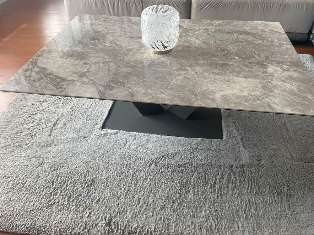 Table basse rectangulaire c&eacute;ramique/ anthracite noir Meubles