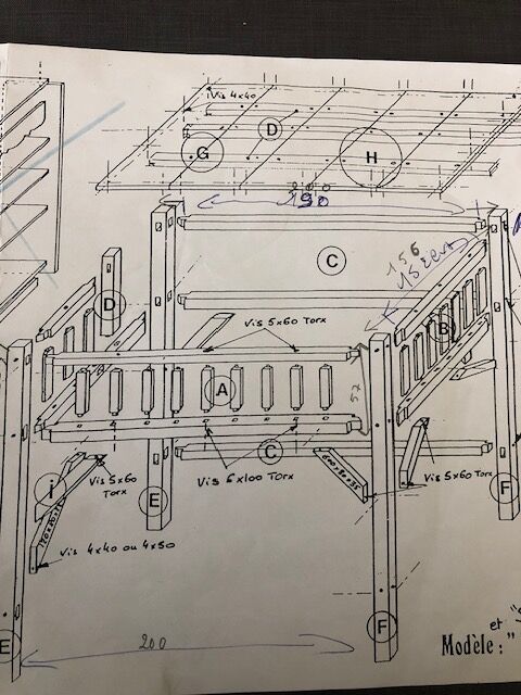 Lit Mezzanine 140*190 + Escalier avec rampe + Etagres 450 Sigournais (85)