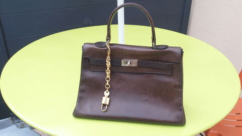 sac a main vintage cuir marron 79 Crest (26)