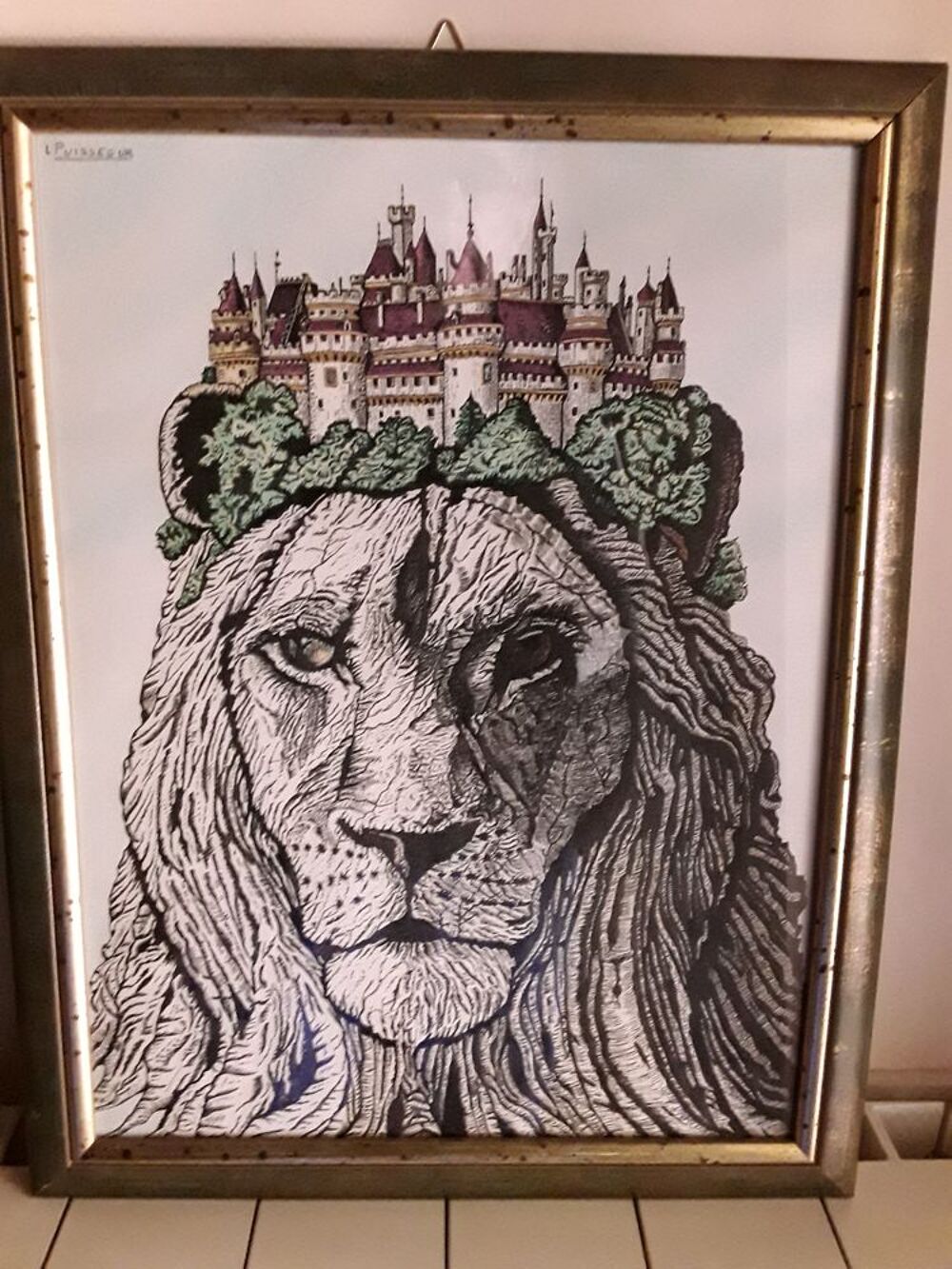 Dessin crayons huile. Décoration