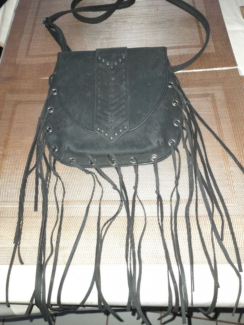 sac en cuir noir Maroquinerie