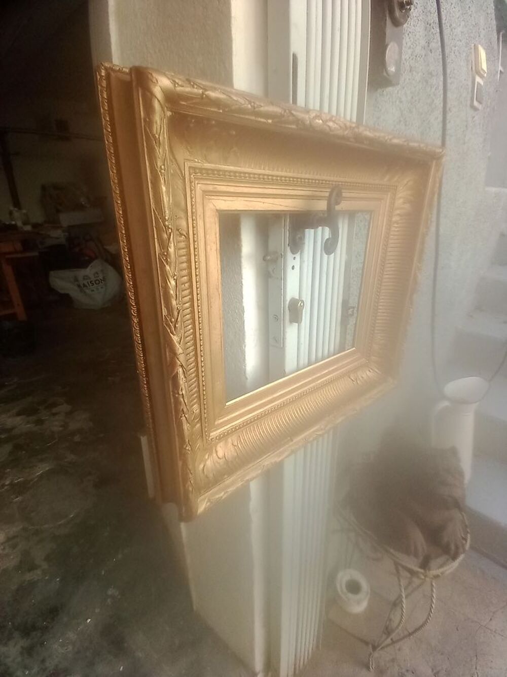 Ancien Cadre a Canneaux d'&eacute;poque 19&eacute;me Décoration
