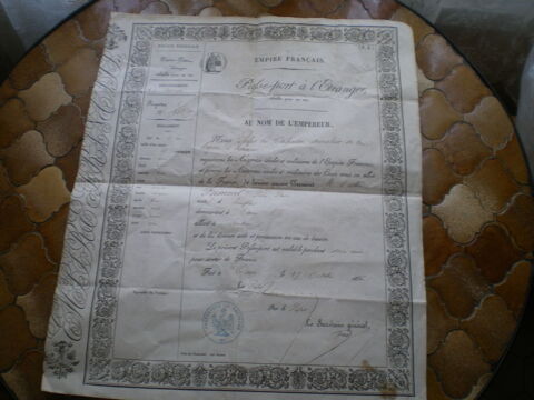 Passeport à l'étranger Second Empire 1856. 65 Caen (14)