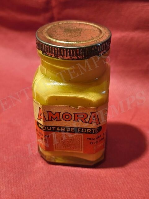 ANCIEN POT A MOUTARDE AMORA FARCE & ATTRAPE 49 Sergines (89)