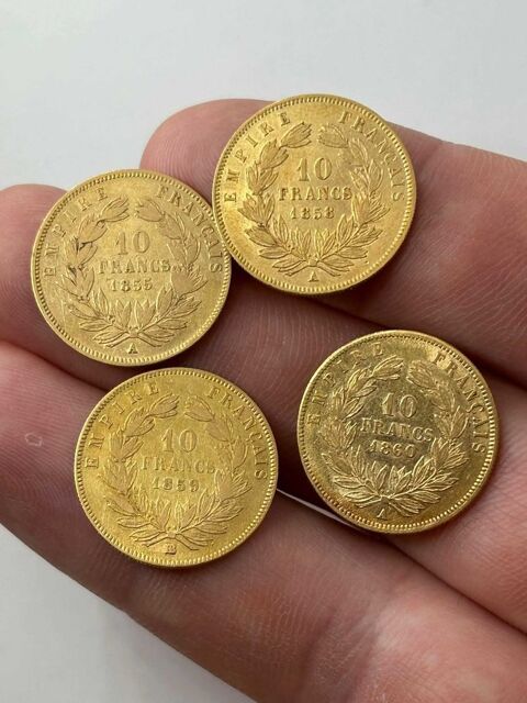 Lot+4+10+francs+or+napoléon+lll 1100 Strasbourg (67)