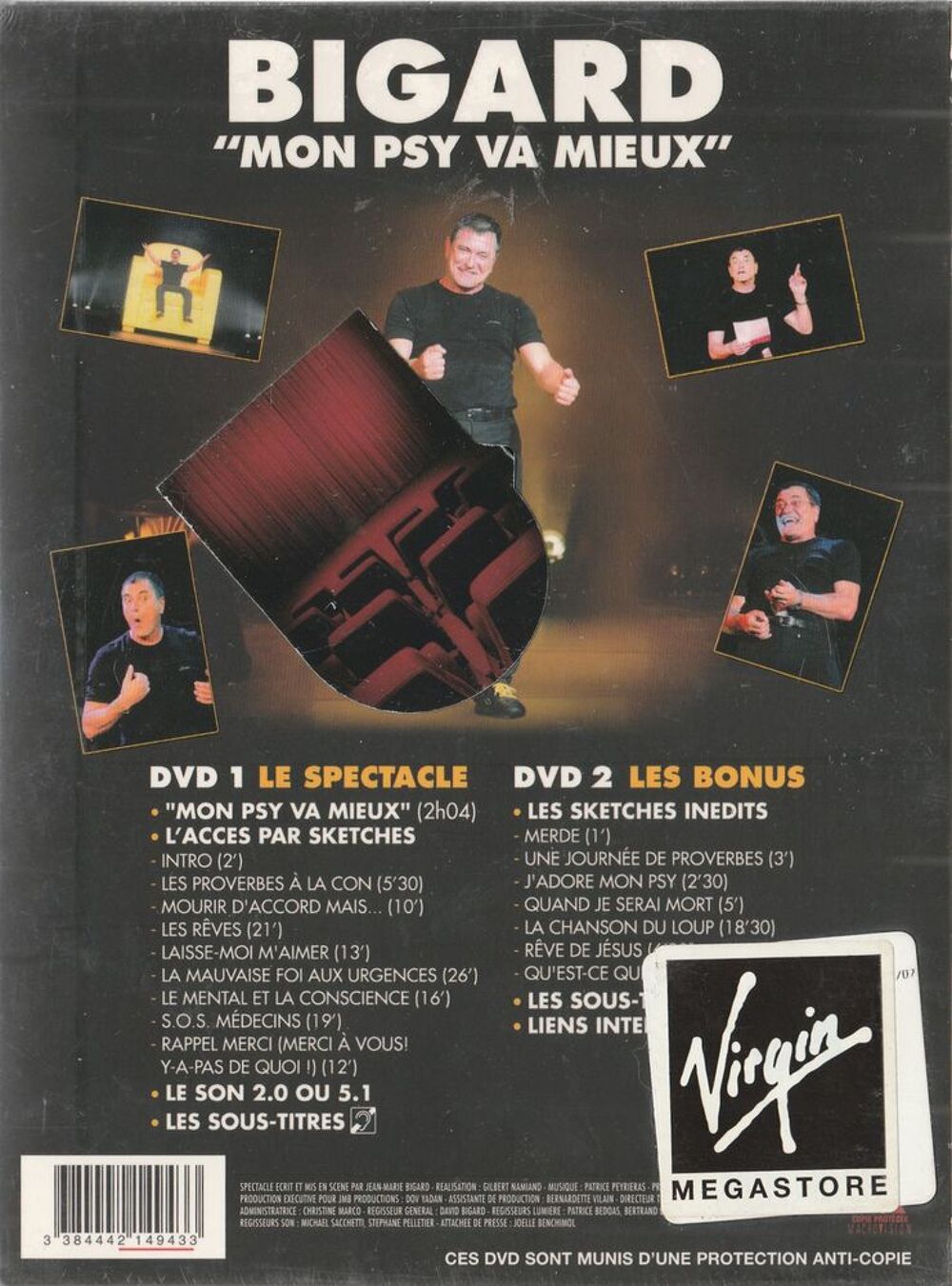 Bigard " mon psy va mieux" DVD et blu-ray