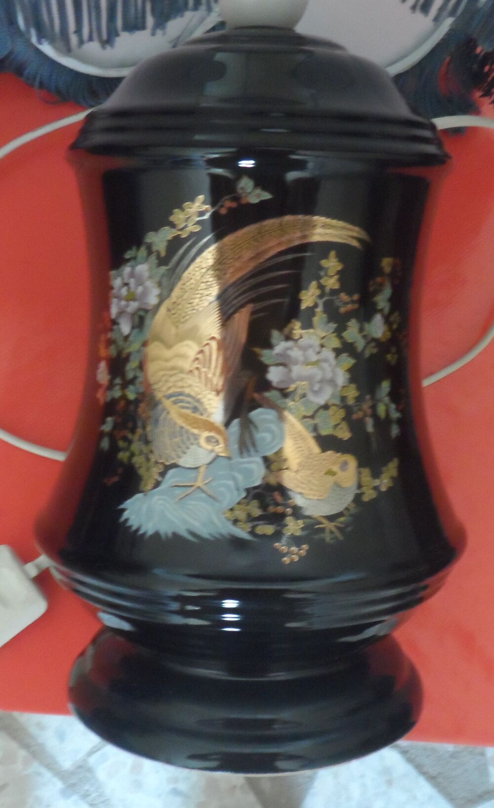 Lampe de chevet genre Asiatique vintage AN 60 tr&egrave;s bon &eacute;tat Décoration