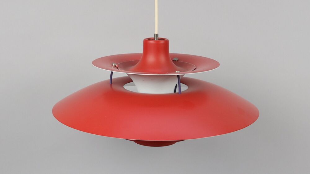 Suspension PH 5 rouge par Poul Henningsen pour Louis Poulsen Décoration