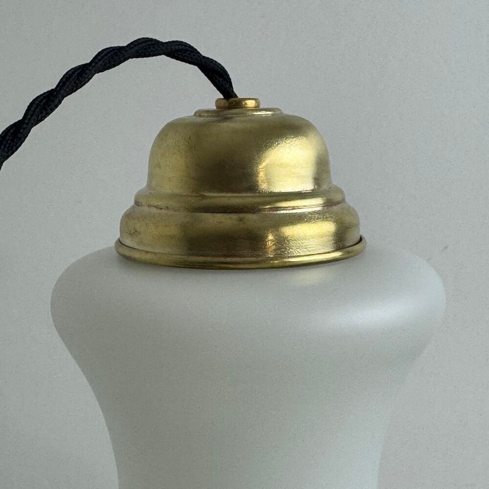 ANCIENNE GRANDE SUSPENSION OPALINE 1970 VINTAGE Décoration
