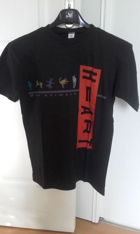 T-Shirt : Heart - Bad Animals European Tour 1988 - Taille : 250 Angers (49)