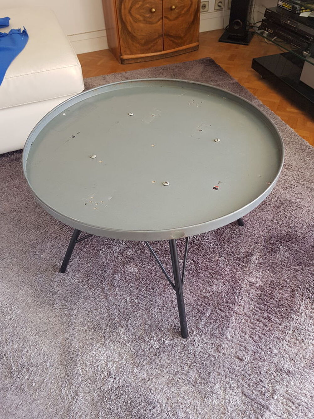 Table basse metal inustriel loft design Décoration
