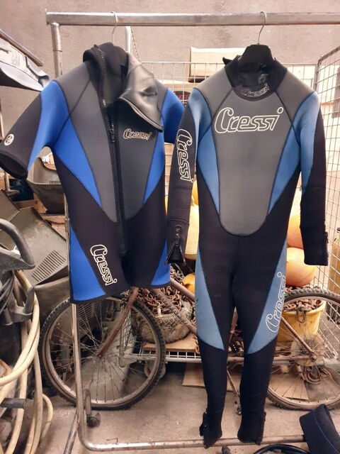 CRESSI SUB monopi�ce 7 mm et sa surveste 5 mm Homme T4 20 Tours (37)