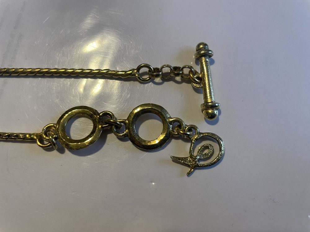 Collier souple Croix bicolore polie dor&eacute;e Argent&eacute;e C.LACROIX Bijoux et montres