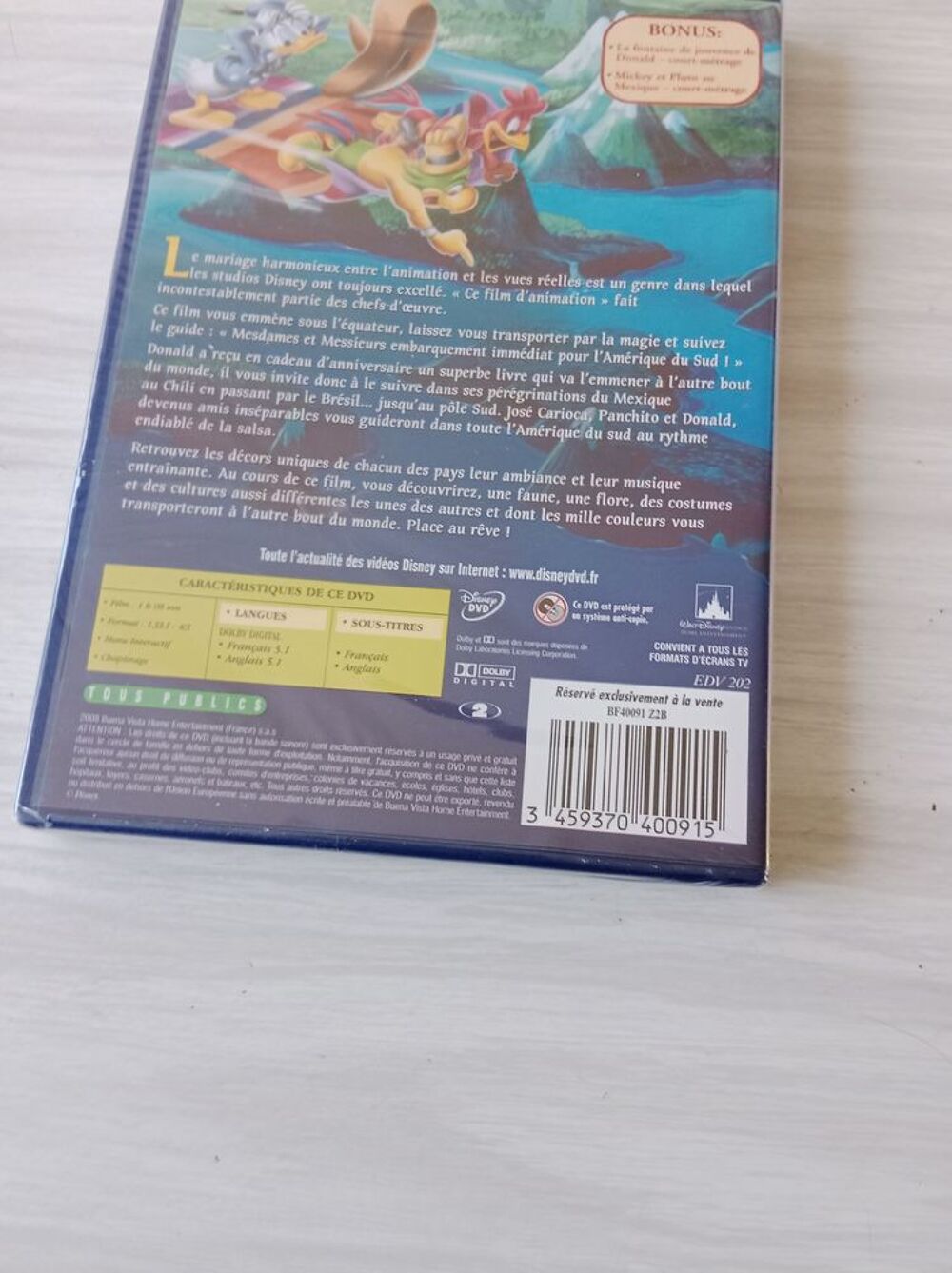 DVD LES TROIS CABALLEROS - Walt Disney DVD et blu-ray