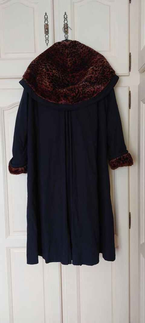 manteau femme imperm�able noir avec fourrure 45 �chillais (17)