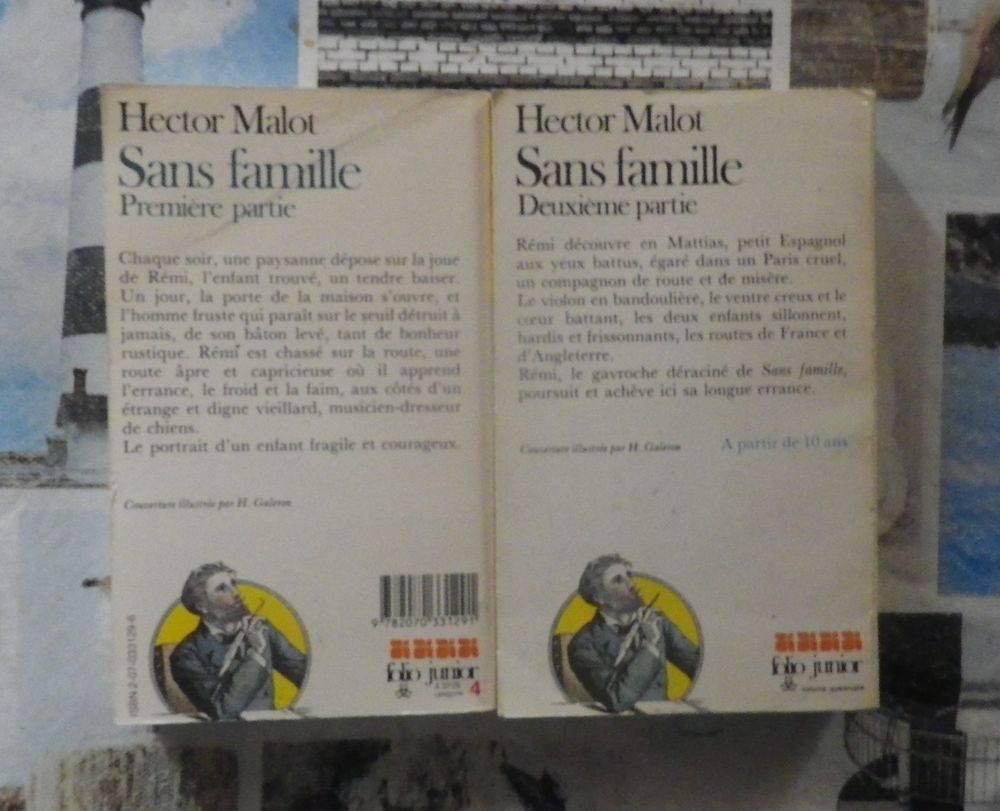SANS FAMILLE T1&amp;2 d'Hector MALOT Ed. Folio Junior Livres et BD