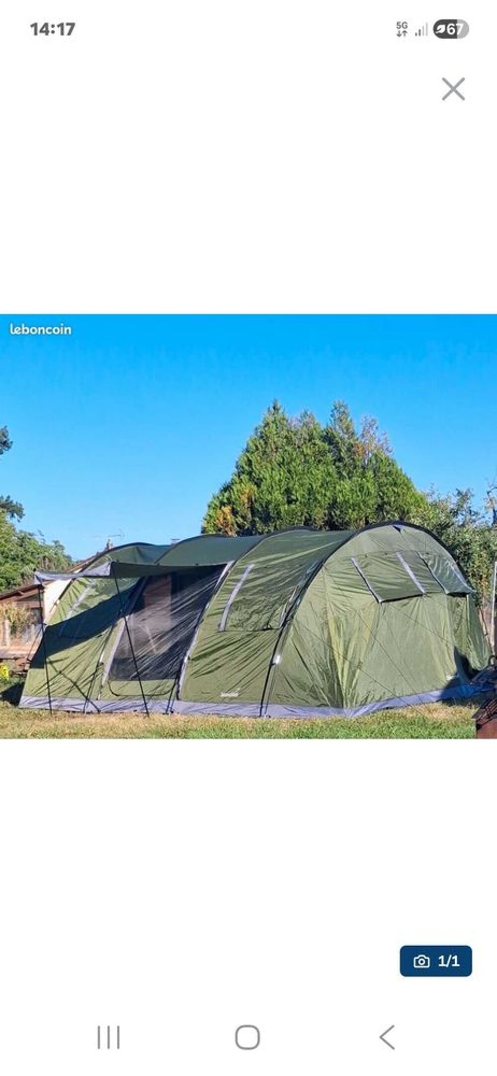 tente galaxy 4/6 Jardin