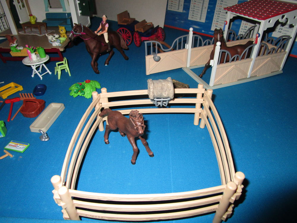 lot c5w77 roulotte +accessoires schleich Jeux / jouets