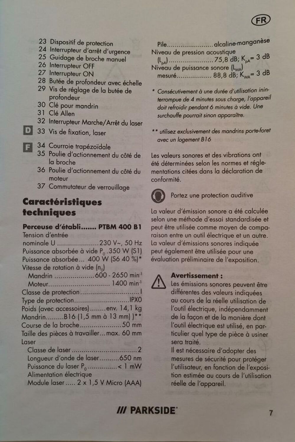 Cause d&eacute;c&egrave;s Perceuse sur colone neuve non d&eacute;ball&eacute;e. Bricolage