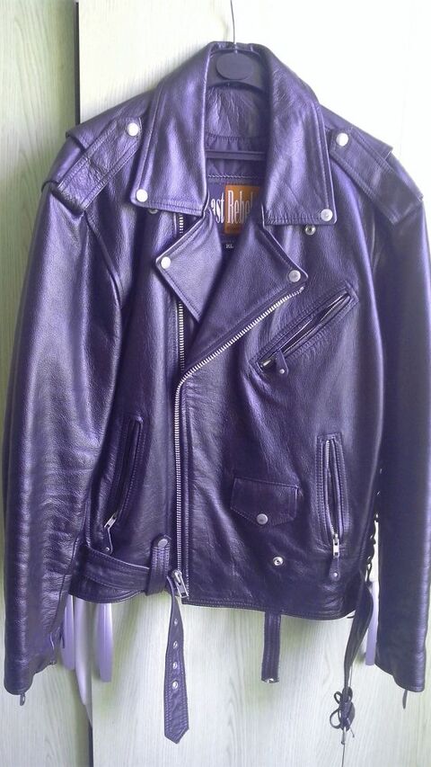 Perfecto en cuir de vachette noir Homme 200 Saint-Étienne (42)