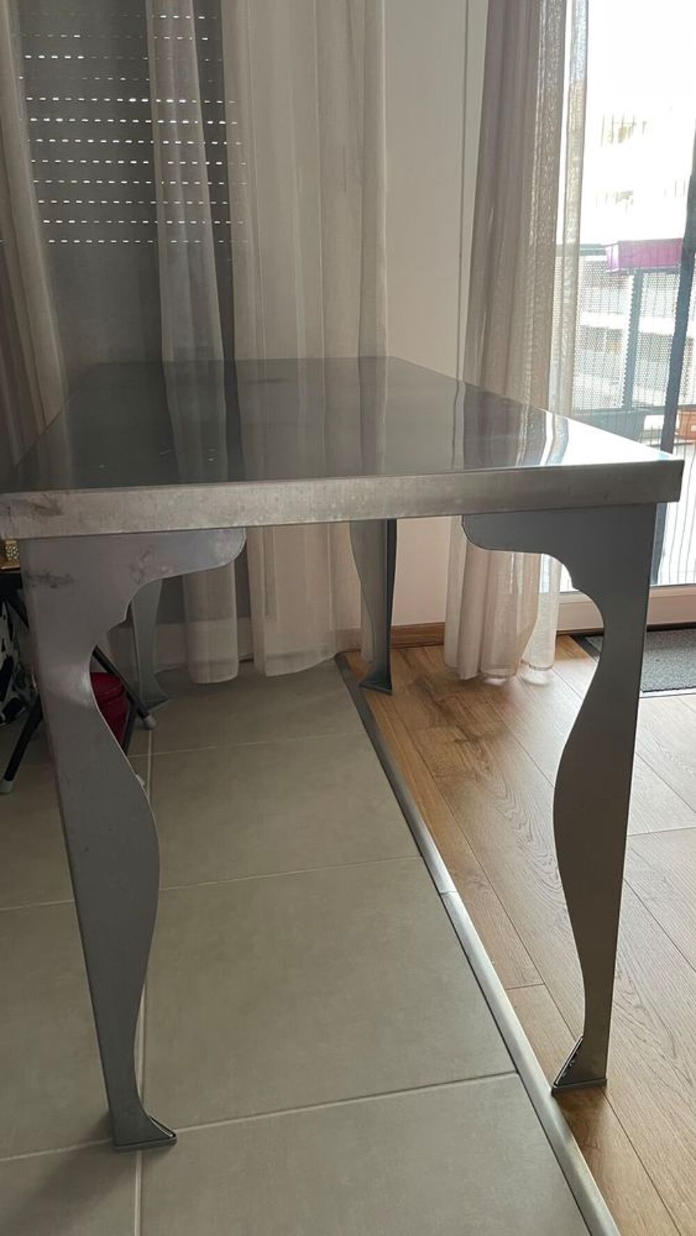 Table IKEA VIKA FINTORP en acier inoxydable 120 &times; 60 cm Meubles