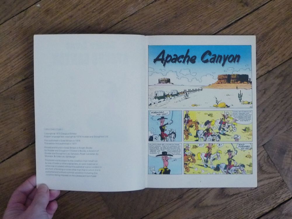 Lucky Luke-Apache Canyon- en Anglais-1977- Ren&eacute; Goscinny Livres et BD