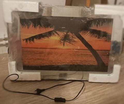 grand cadre miroir avec plage coucher du soleil qui s'allume avec une prise 20 Lens (62)