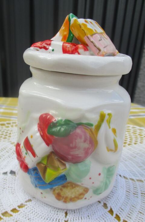 Bonbonnire et/ou Sucrier Hexagonale & Couvercle Assorti 6 La Fert-Alais (91)