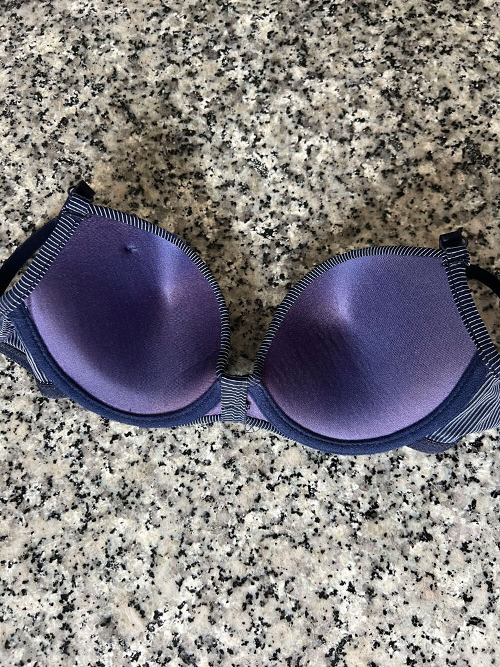 Soutien-Gorge Ray&eacute; Bleu et Blanc ? Taille 90B ? Neuf Vêtements