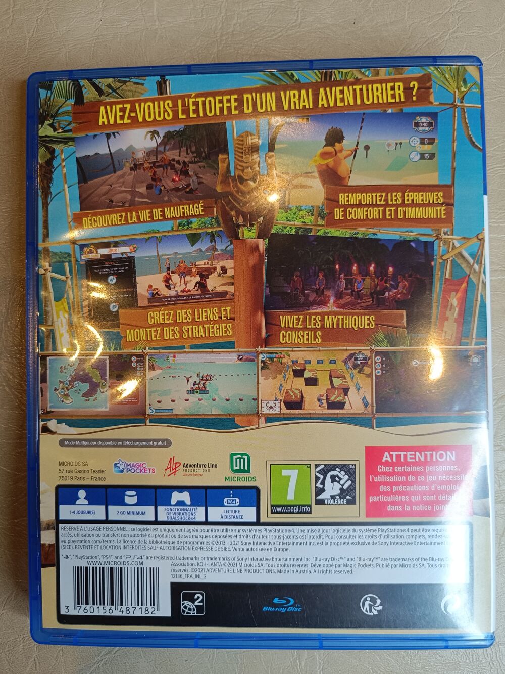 Jeux PS4 Koh-Lanta les aventuriers +7 Playstation 4 FR Consoles et jeux vidos