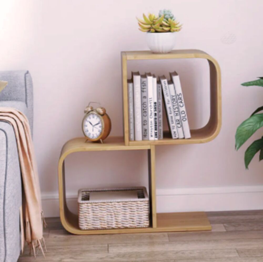 Petite &eacute;tag&egrave;re design asym&eacute;trique ? Bois clair naturel Meubles