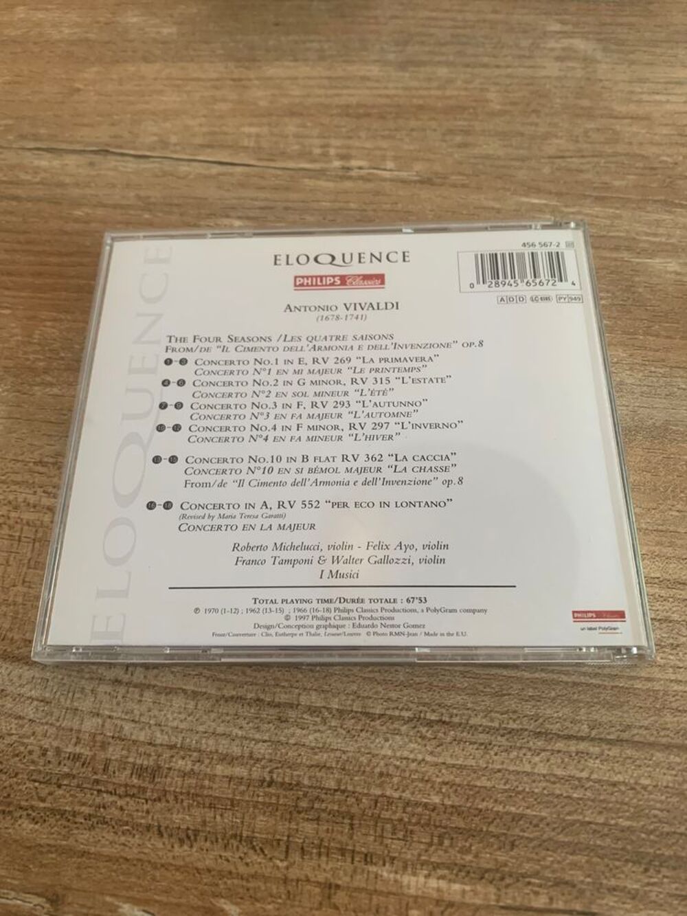 CD Vivaldi " Les 4 saisons " CD et vinyles