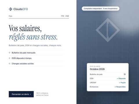 Bulletins de paie et DSN mensuelle pour TPE 0 75001 Paris
