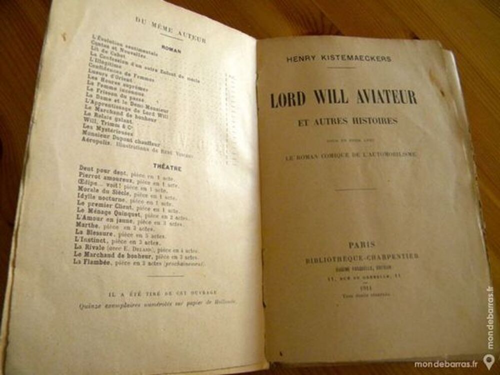 Lord Will Aviateur et autres histoires - 1911 Livres et BD