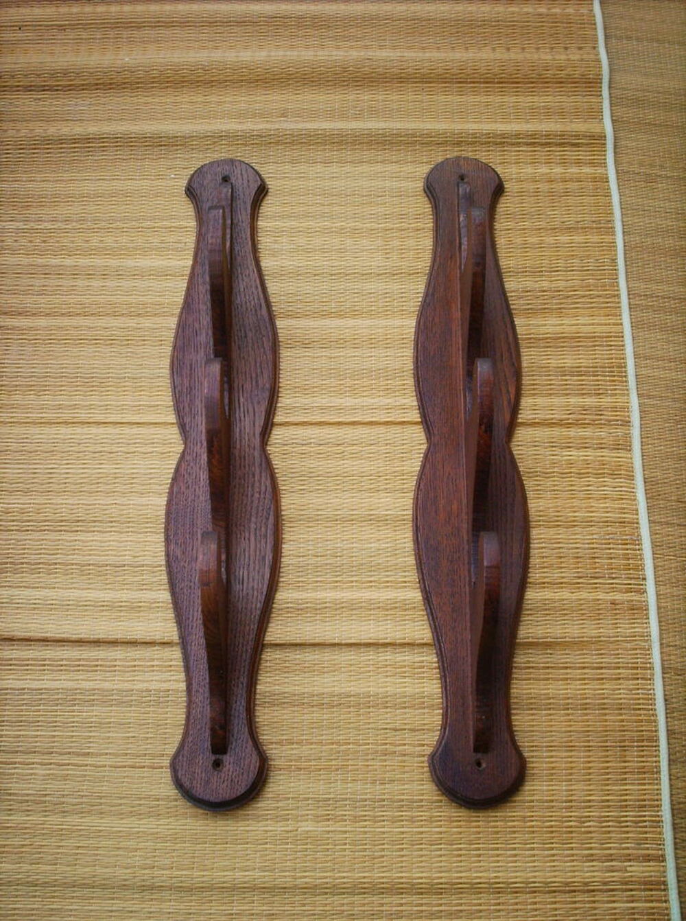 2 supports en bois anciens portes fusils Décoration