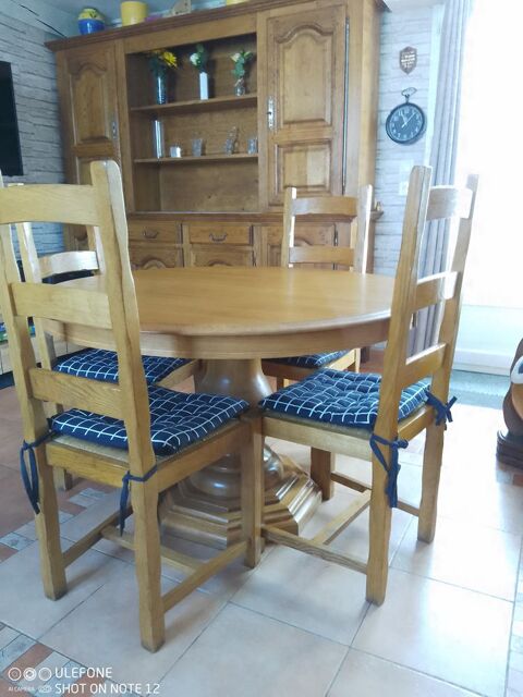 Salle  Manger Chane clair Massif Buffet + Table 850 Noyon (60)