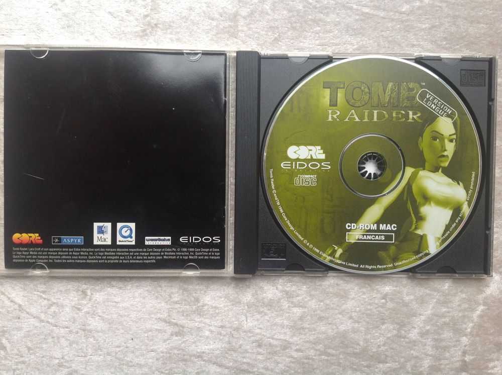 TOMB RAIDER 1 VERSION LONGUE CD-ROM MAC Envoi Possible
Consoles et jeux vidéos