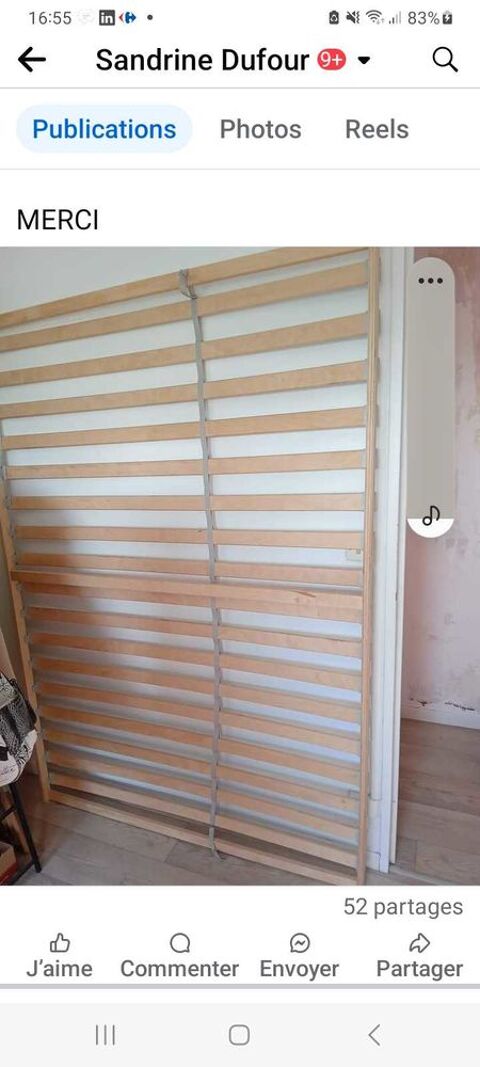 sommier   lattes 140x198 40 Estaires (59)