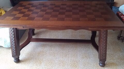 Table salle  manger chne massif style basque + 6 chaises 150 Uzs (30)