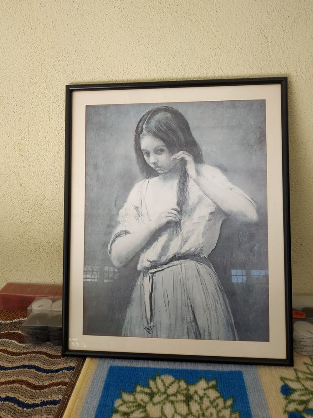TABLEAU PORTRAIT JEUNE FILLE Décoration