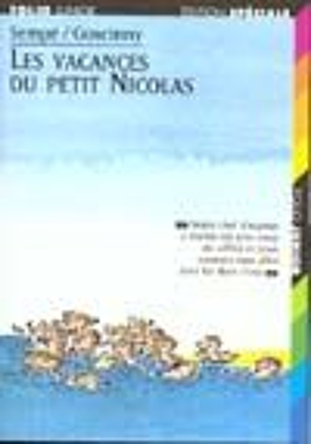 Les vacances du petit nicolas Livres et BD